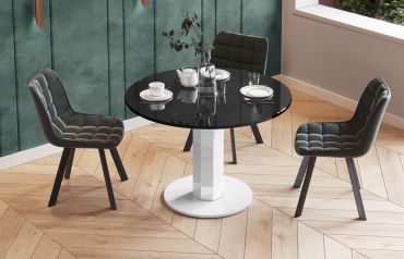 Stół rozkładany SOLO LUX - Czarny / Biały